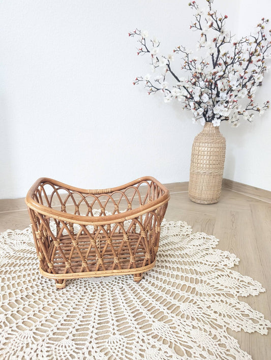 Rattankorb Rattanbett Newborn Props Boho