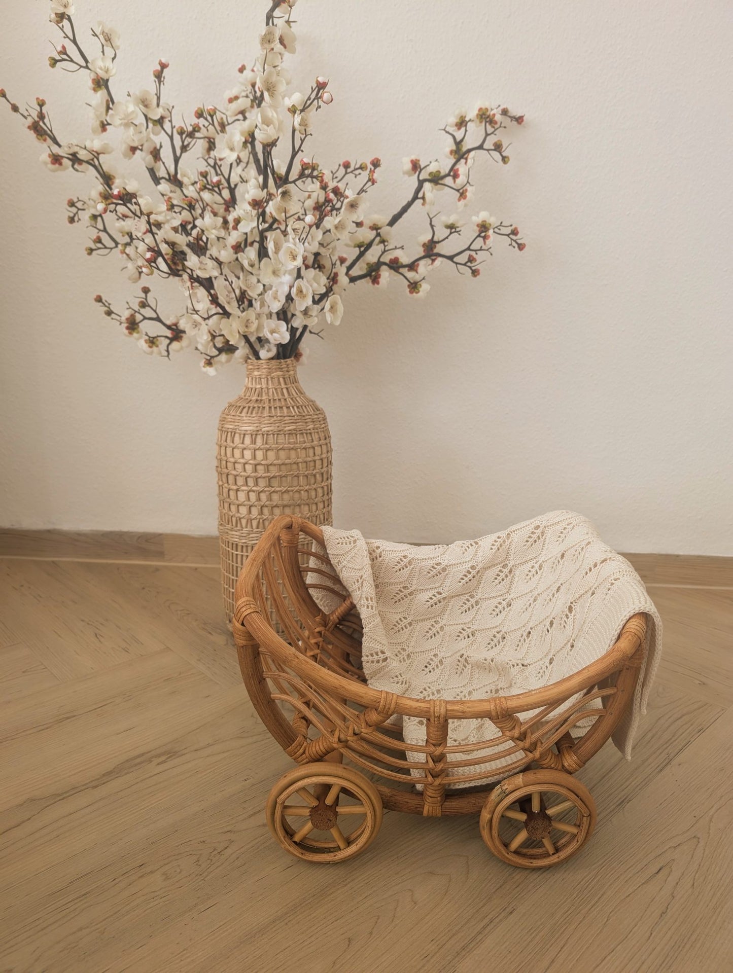 Rattan Wiege Wagen Rattan Props Newborn