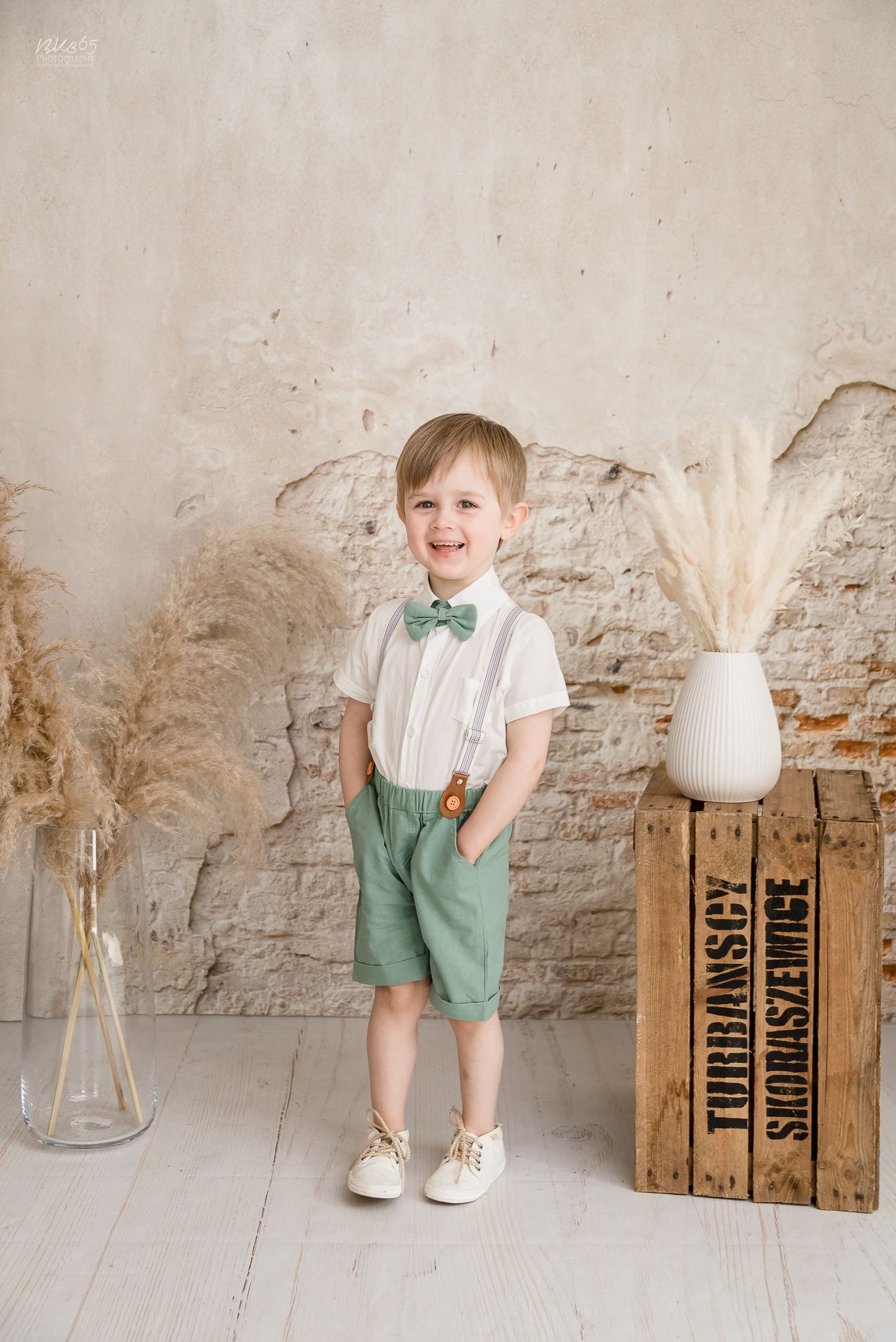 Sitter Baby Toddler Jungen Outfit blau oder grün