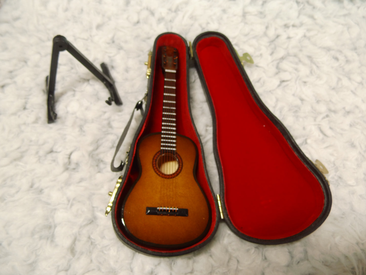 Gitarre 16 cm in blau und braun Newborn Props