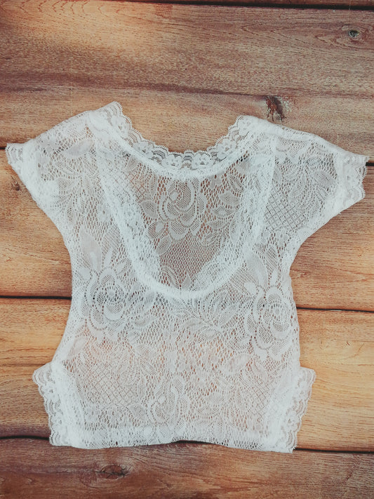 Newborn Kurzarm Spitzenbody Romper floral