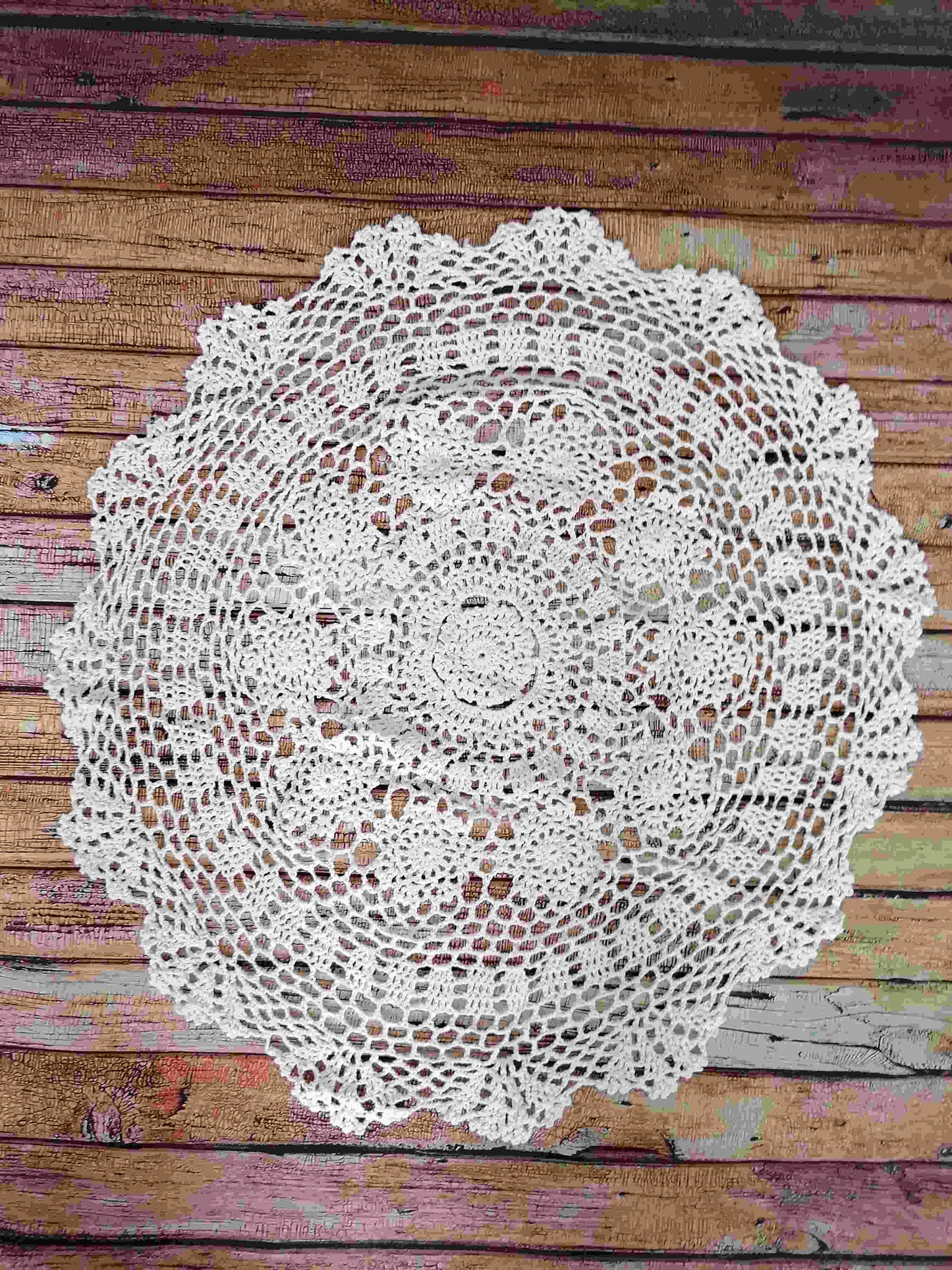 Boho Layer Decke gehäkelt Häkeldecke rund 55 cm Durchmesser