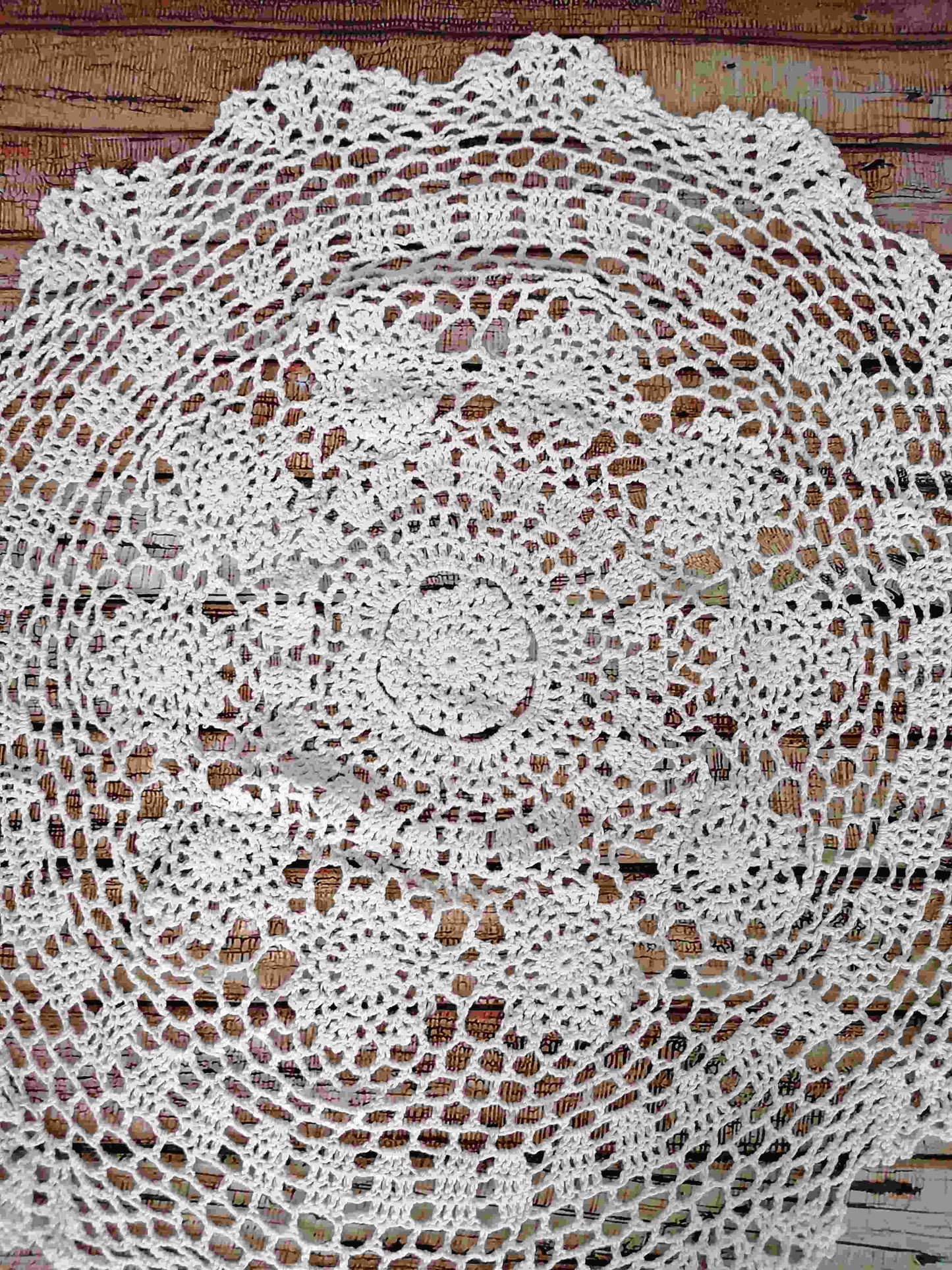 Boho Layer Decke gehäkelt Häkeldecke rund 55 cm Durchmesser