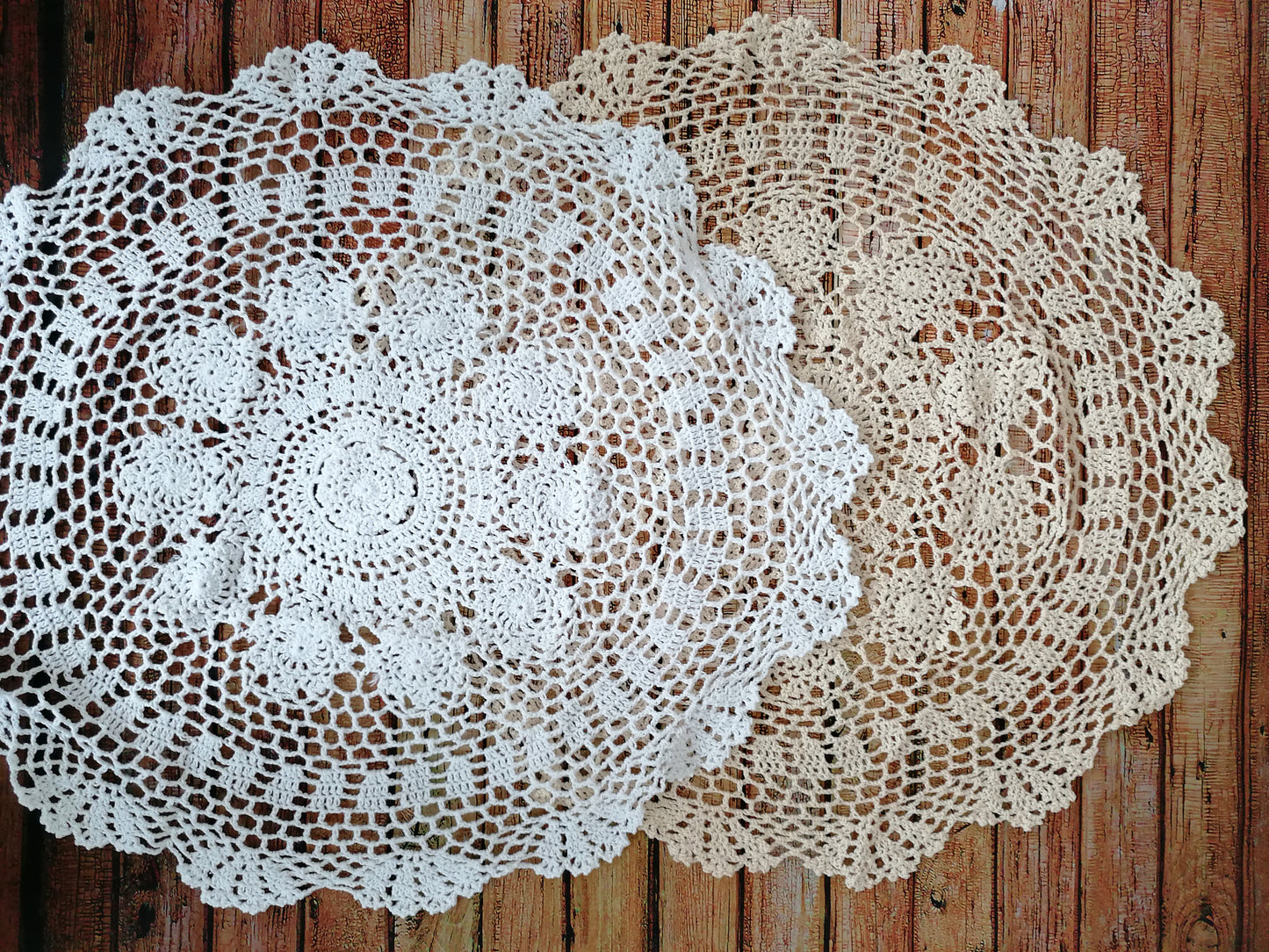 Boho Layer Decke gehäkelt Häkeldecke rund 55 cm Durchmesser