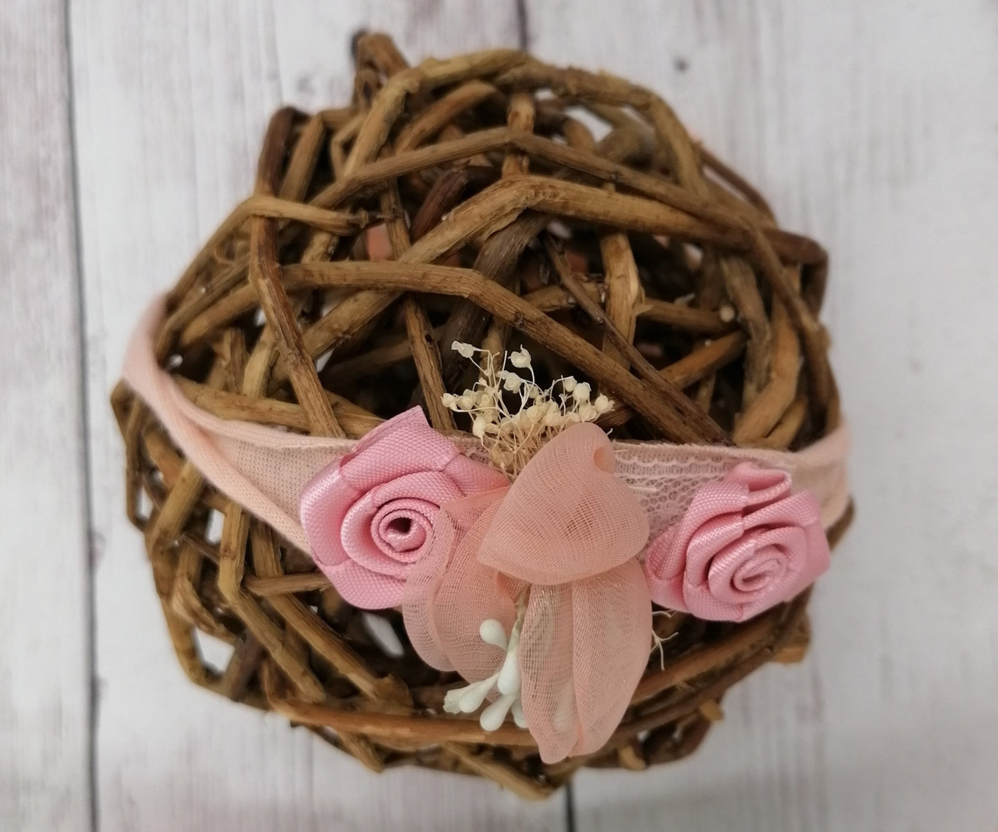 3D Rosen Blumen Kissen mit Stirnband