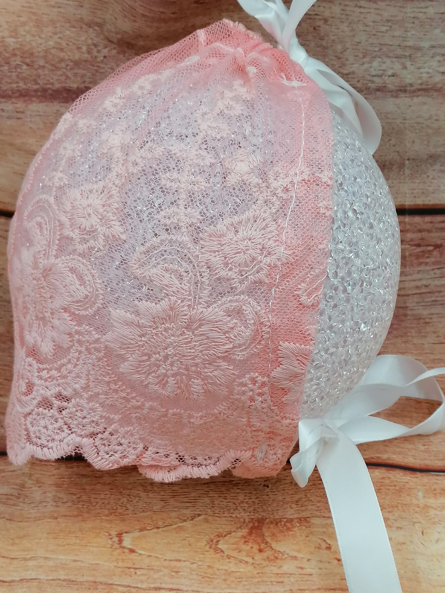 Taufhaube Taufe Bonnet Mütze Newborn Baby Kleinkind aus Spitze