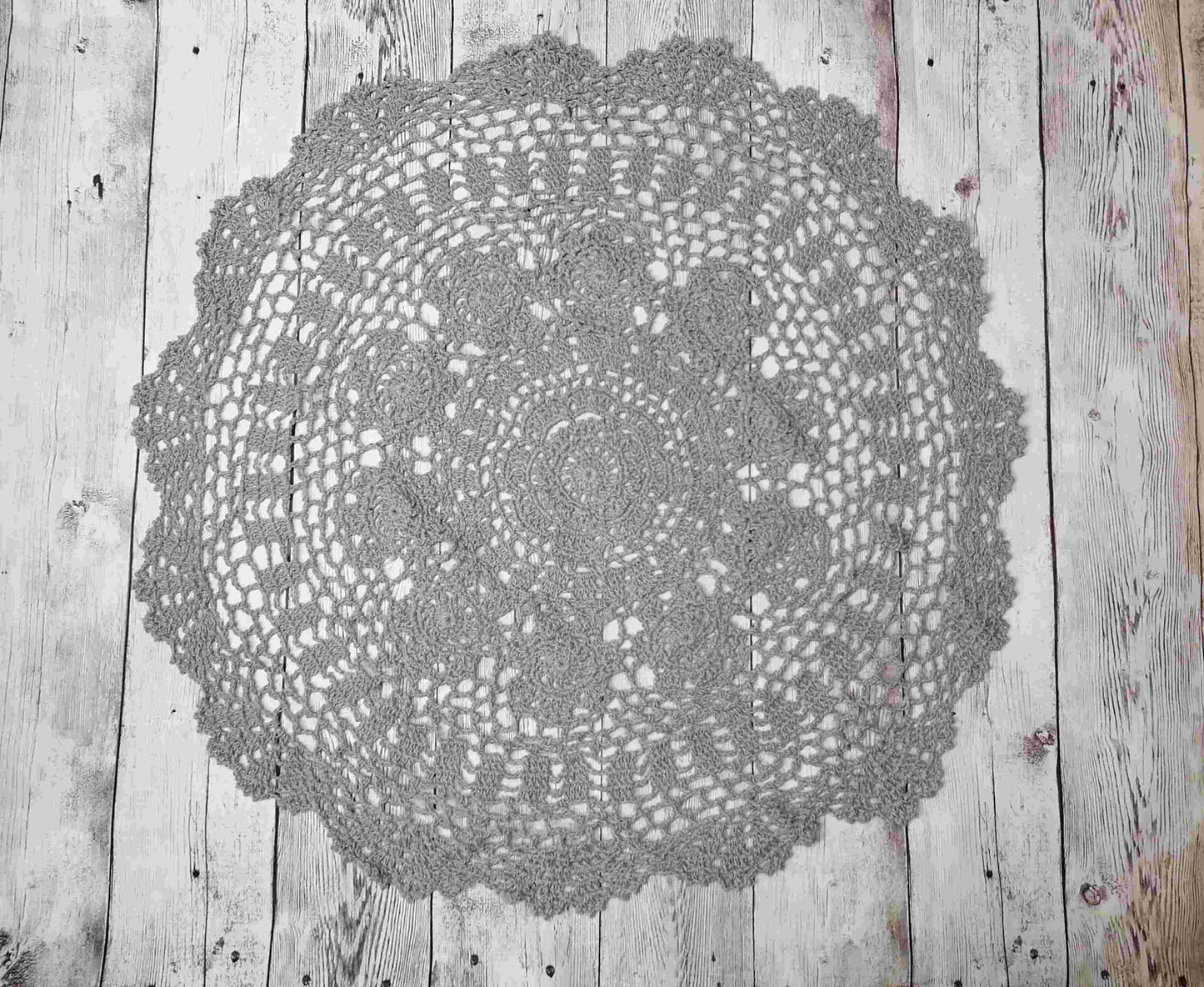 Boho Layer Decke gehäkelt Häkeldecke rund 55 cm Durchmesser
