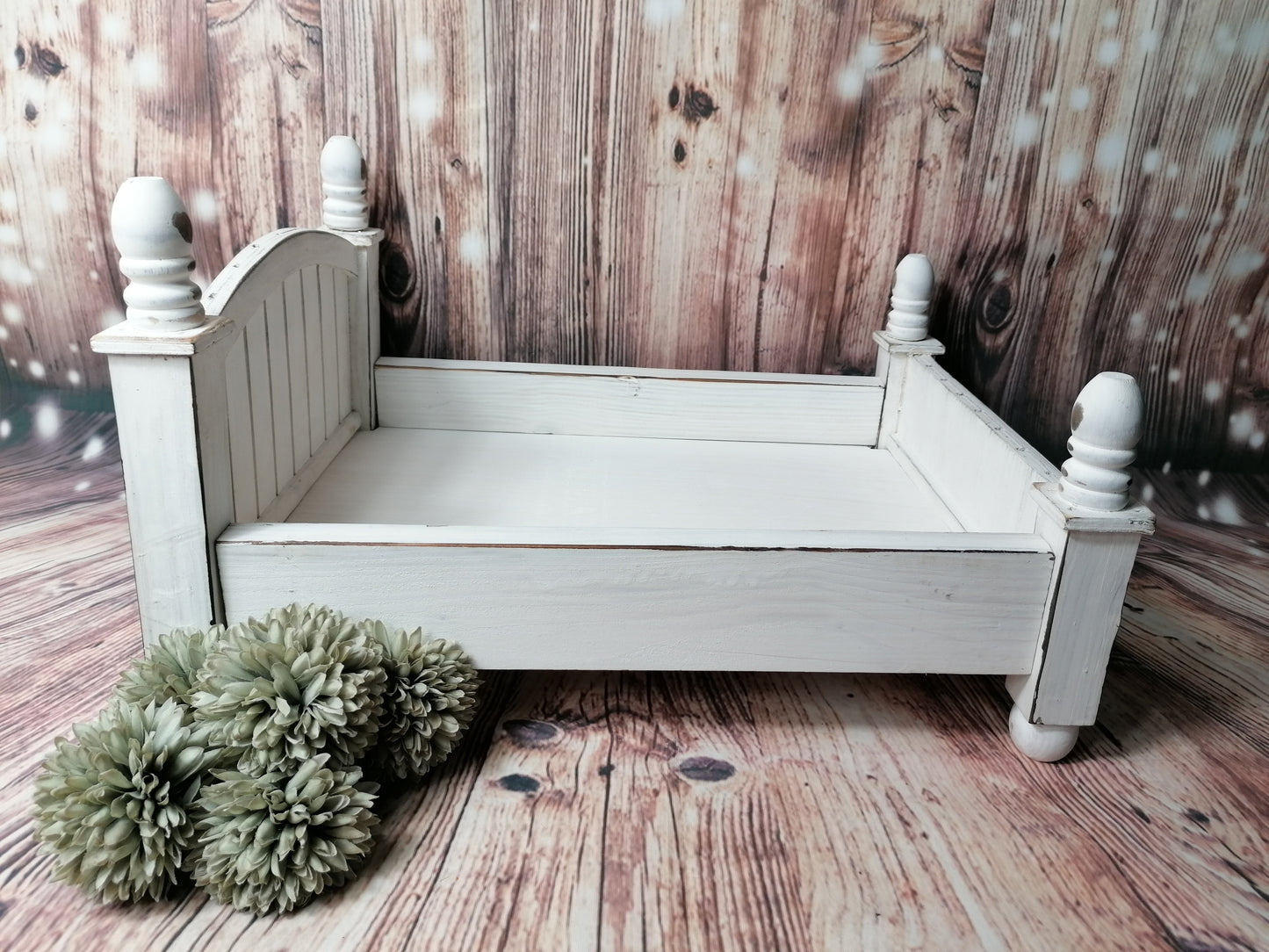 Bett Vintage Holzbett in verschiedenen Farben