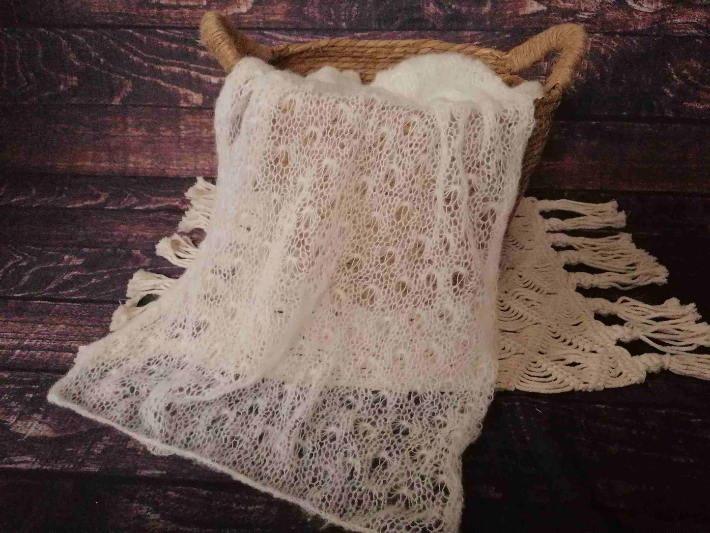 Mohair Wraps Tücher pastell mit Muster