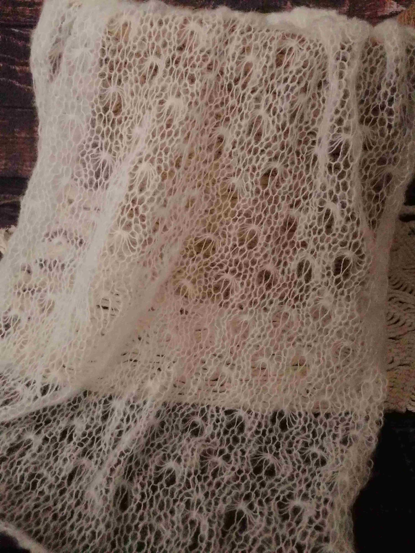 Mohair Wraps Tücher pastell mit Muster