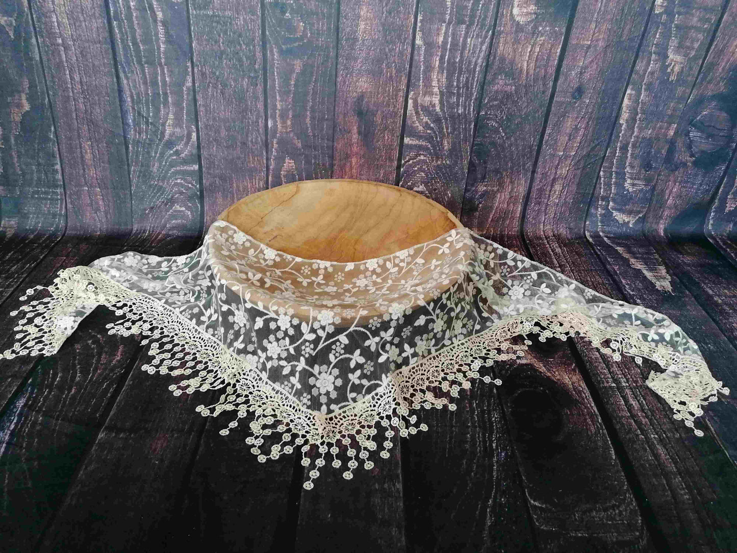 Dreieck Spitzentuch mit Stirnband