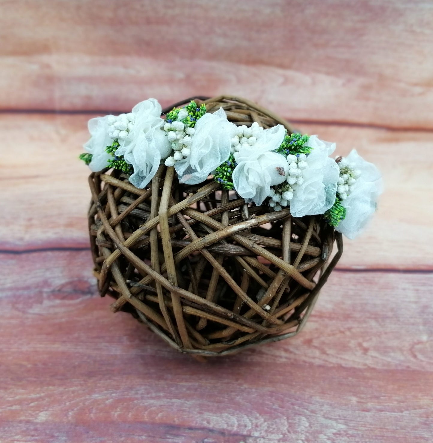 Newborn Reborn Haarkranz Stirnband Haarband mit Trockenblumen
