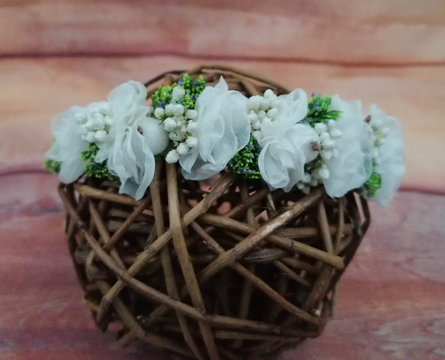 Newborn Reborn Haarkranz Stirnband Haarband mit Trockenblumen