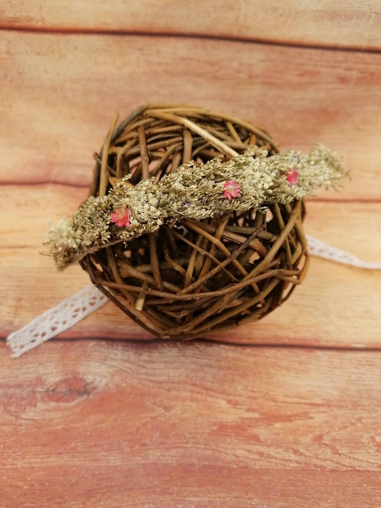 Haarkranz Stirnband Haarband aus Trockenblumen Newborn/Reborn- 3 Jahre