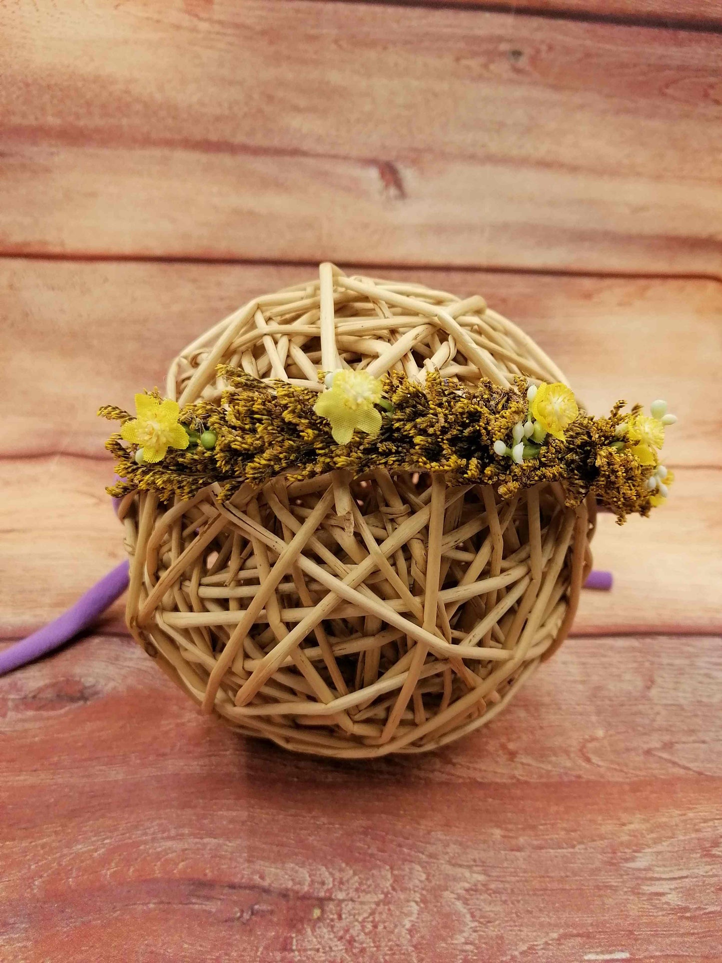 Haarkranz Stirnband Haarband Trockenblumen Kunstblumen Newborn-3 Jahre