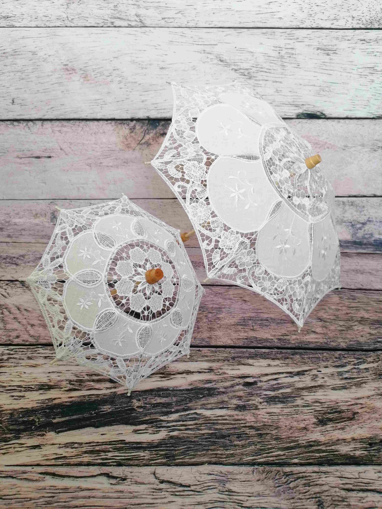 Vintage Schirme mit Spitze S und L