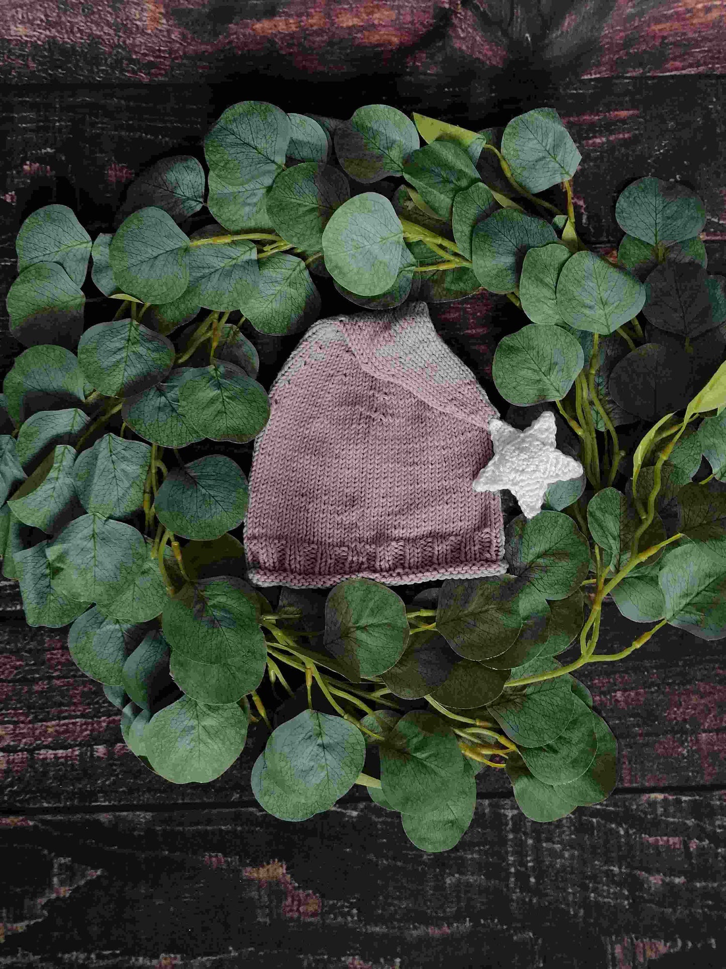 Handmade Newborn Mütze Stern