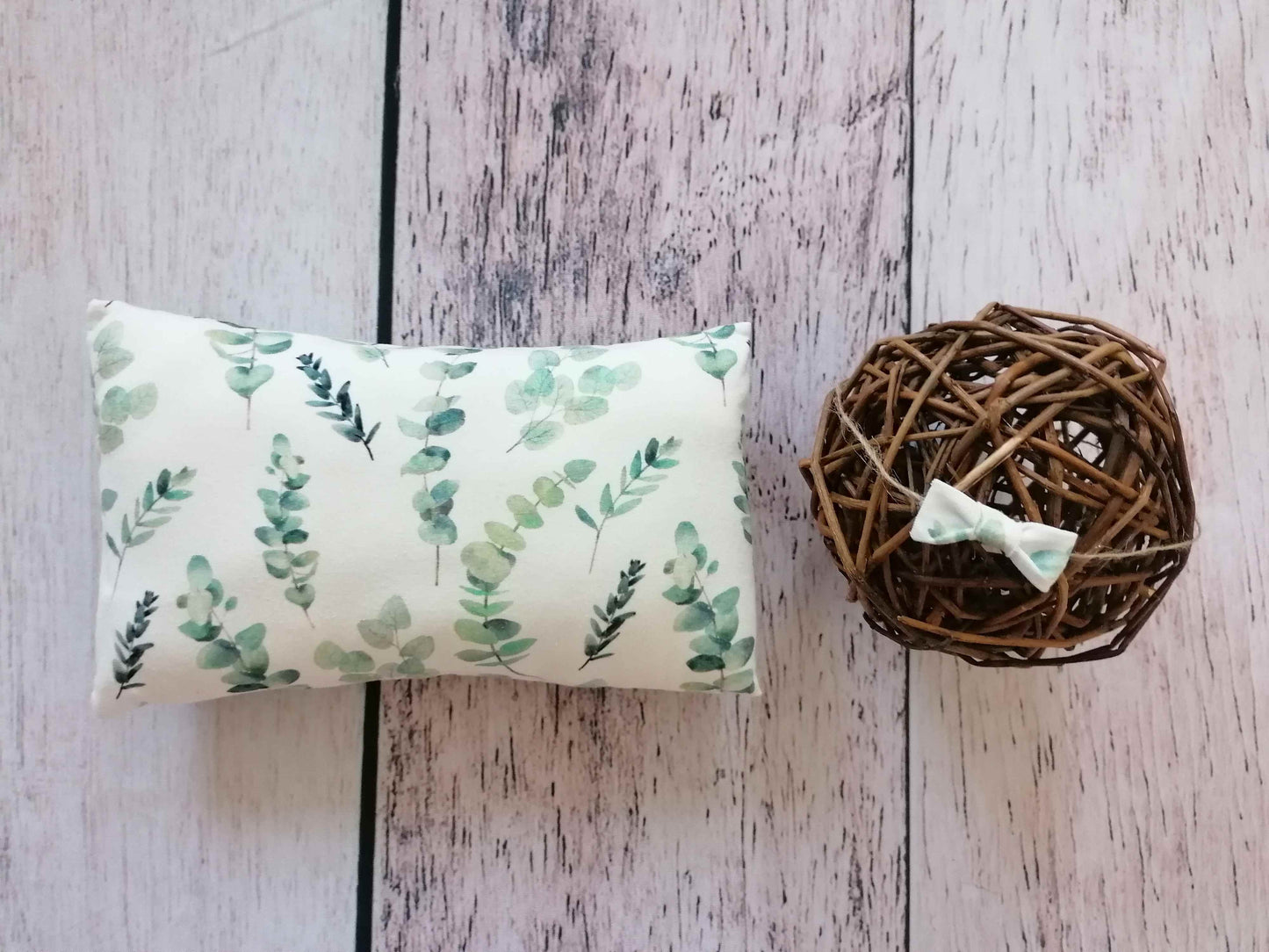 Handmade Eukalyptus Kissen Posing Kissen mit Haarband Newborn