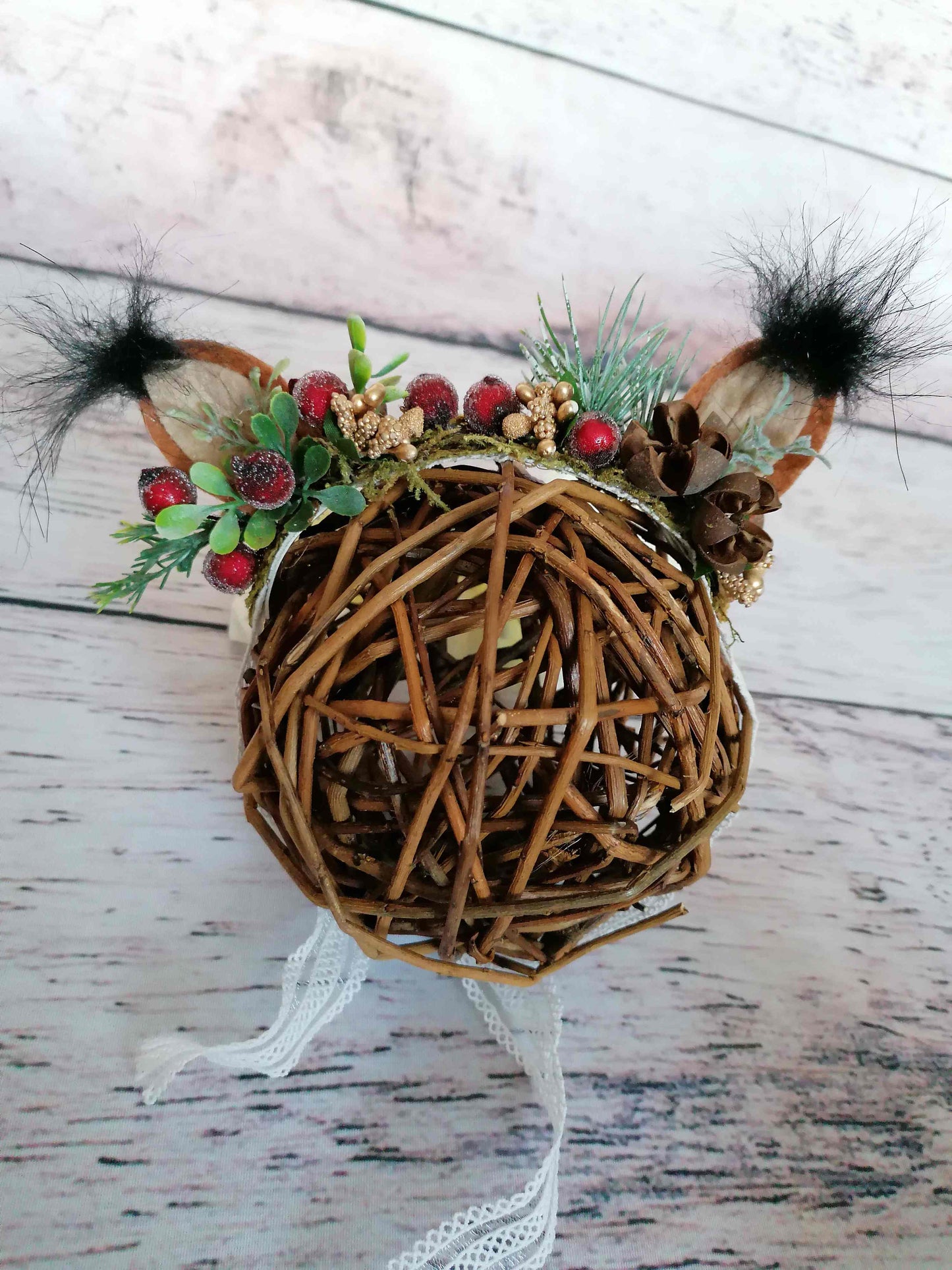 Haarkranz Haarband Newborn Reh Hirsch Maus Blume