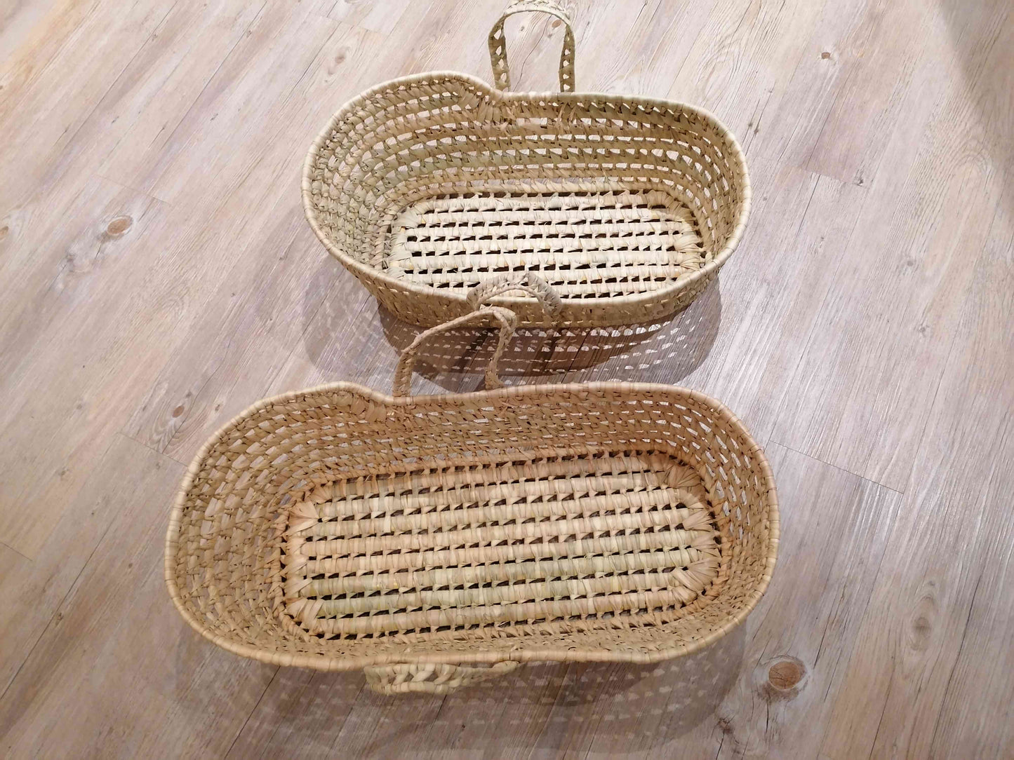 Boho Moseskorb Moseskörbchen für Fotoshooting Tragetasche L 60 cm und M 50 cm