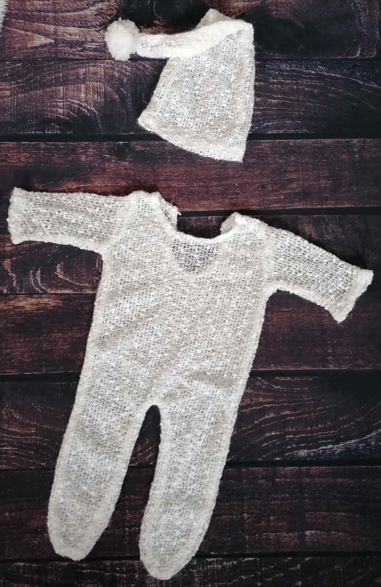 Outfit Set Newborn Strickmuster Häkelmuster mit Zipfelmütze