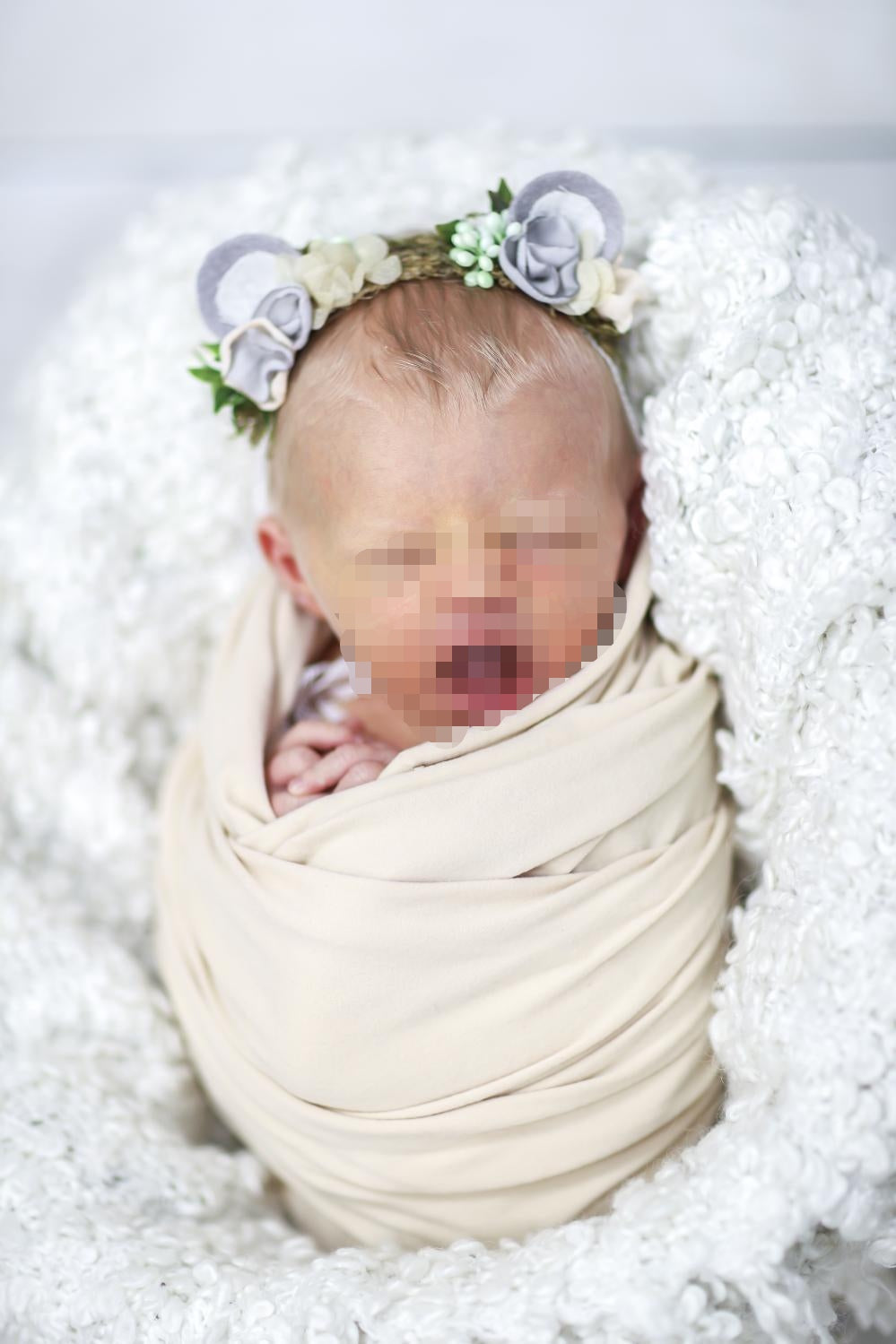 Haarkranz Haarband Newborn Reh Hirsch Maus Blume