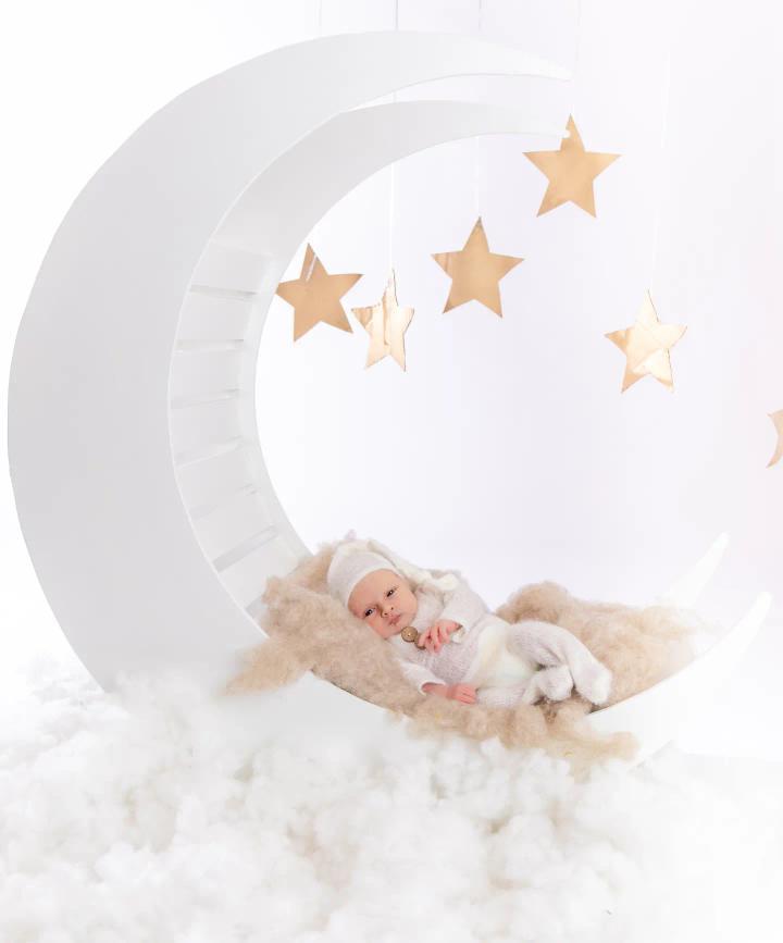 Newborn Mohair Outfit Set Strampler und Zipfelmütze Reborn