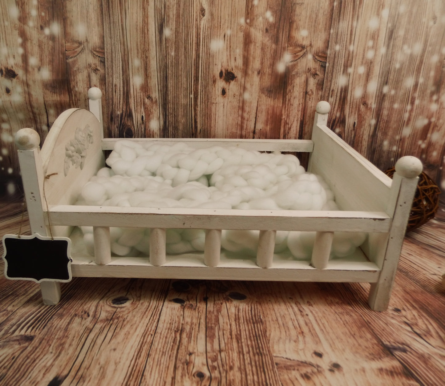 Vintage Bett Shabby Chic verziert