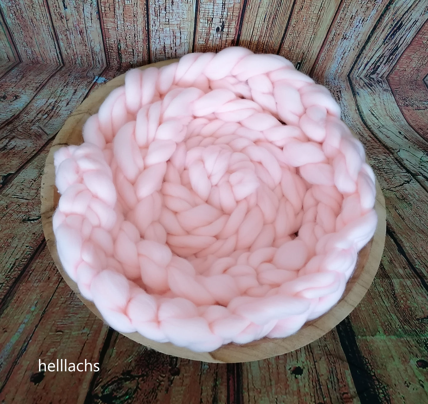 Wollzopf Zopf aus Wolle als Korbfüller