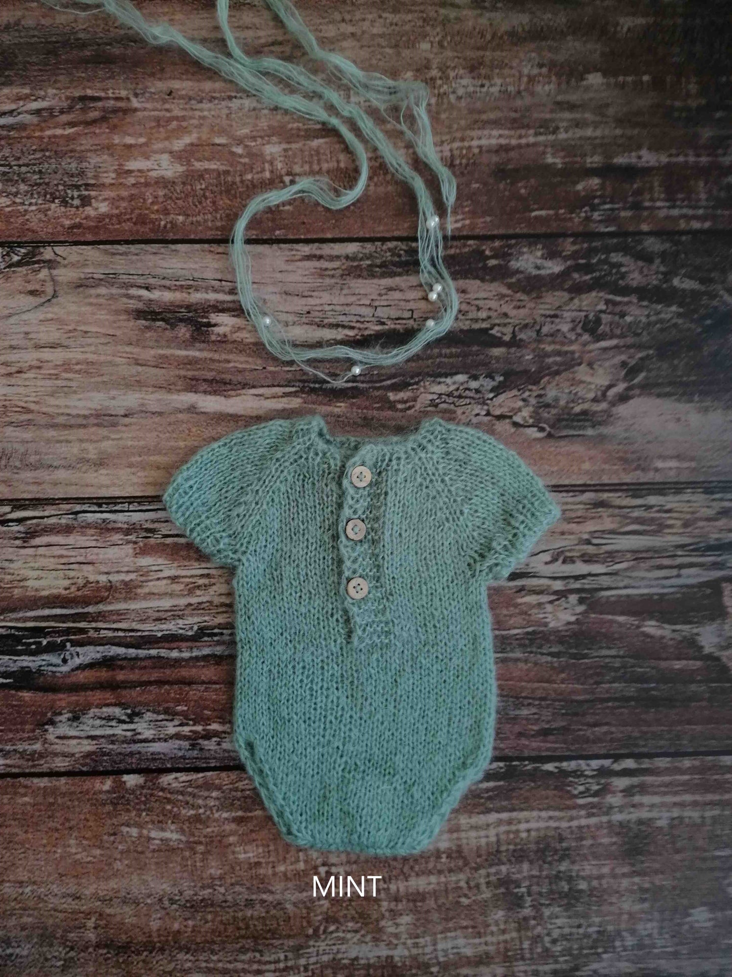 Mohair Set Newborn Reborn Body mit Mütze oder Perlenstirnband