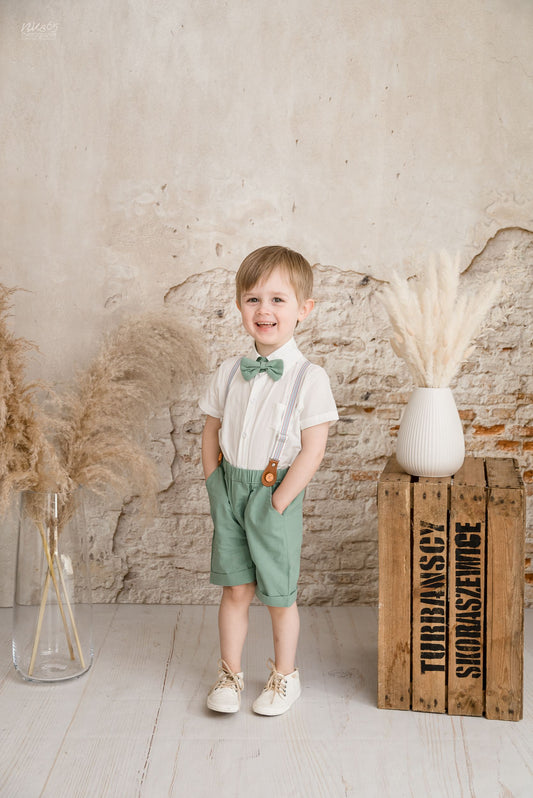 Sitter Baby Toddler Jungen Outfit blau oder grün