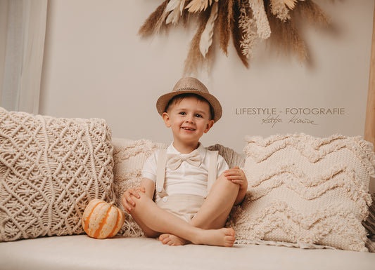 Boho Vintage Outfit Baby Junge Jungen Body und kurze Hose