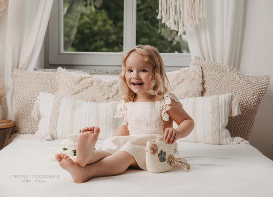 Vintage Boho Kleid für Baby Toodler & Sitter bis Kleinkind