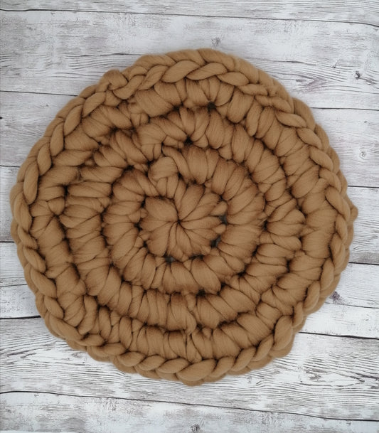 Wolldecken Decke rund als Korbfüller