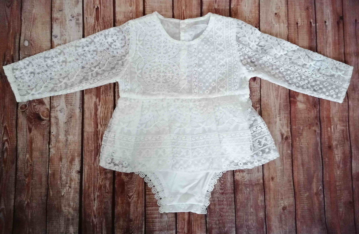 Langarm Body Romper mit Spitze Baby Toddler Sitter