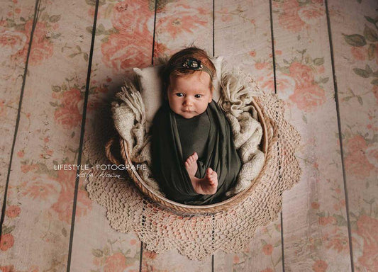 Boho Layer Decke gehäkelt Häkeldecke rund 55 cm Durchmesser