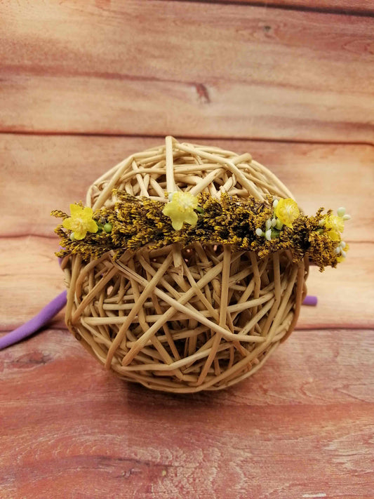 Haarkranz Stirnband Haarband Trockenblumen Kunstblumen Newborn-3 Jahre