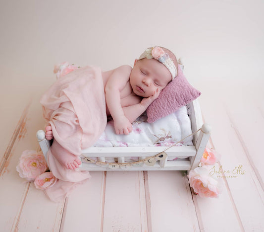 Vintage Bett Shabby Chic verziert