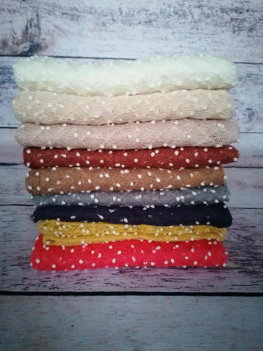 Wraps mit Bommeln Pünktchen XL