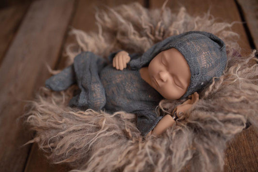 Outfit Set Newborn Strickmuster Häkelmuster mit Zipfelmütze