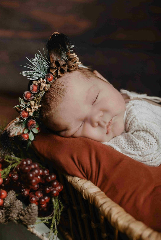 Haarkranz Haarband Newborn Reh Hirsch Maus Blume