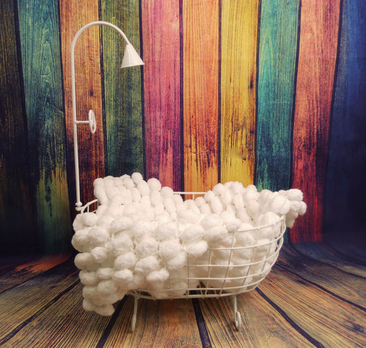 Decke/Korbfüller z.B. für Wolken und Badeschaum in weiss
