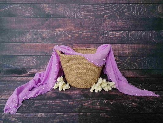 Gaze Tücher Wraps mit Perlen